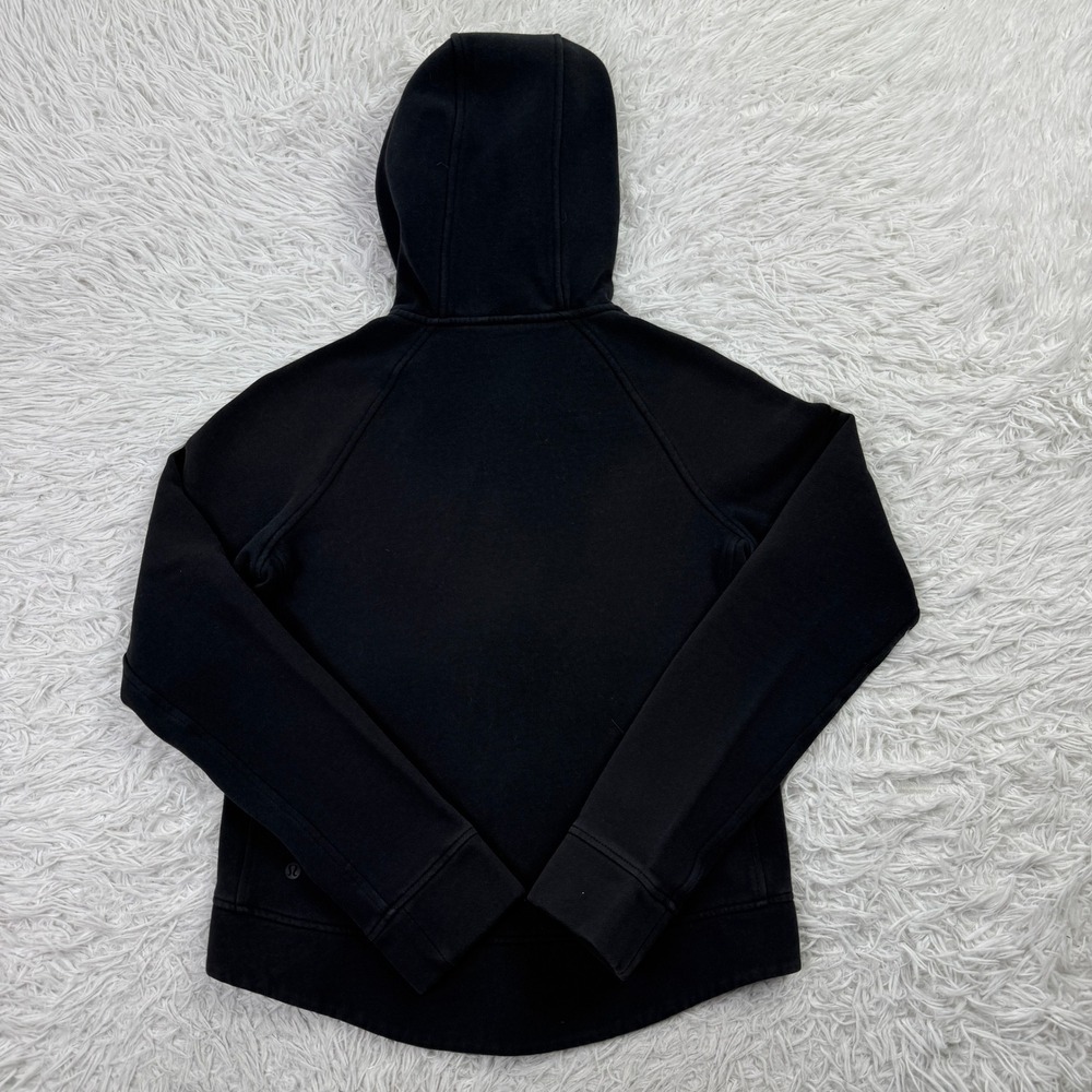 Lululemon Sweater Womens 4 Black Fleece Be True Hoodie Sweatshirt Full Zip - Picture 6 of 10